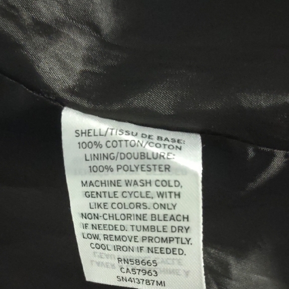 Something Navy Trench Coat Black and White Small - Picture 8 of 8